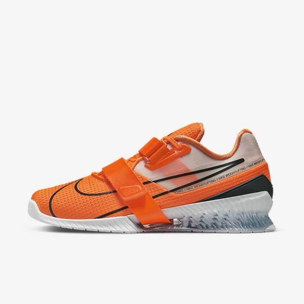 Pánské Sportovní Boty Nike Romaleos 4 Oranžové Bílé Černé | NK408GRV