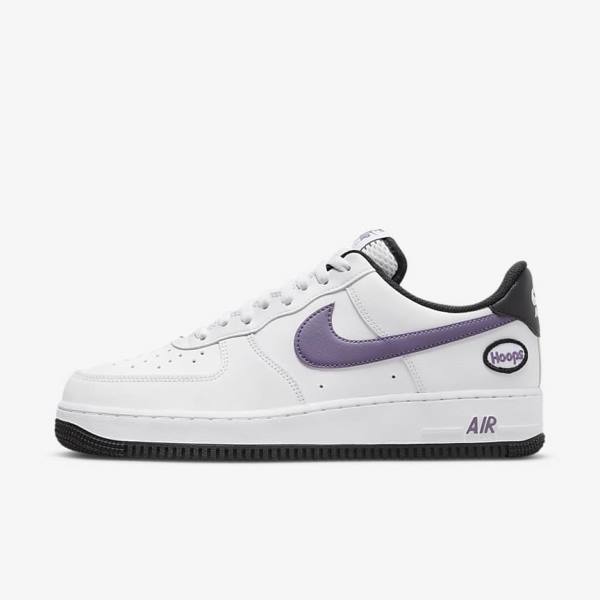 Pánské Tenisky Nike Air Force 1 07 LV8 Bílé Černé Bílé Fialové | NK809SQF