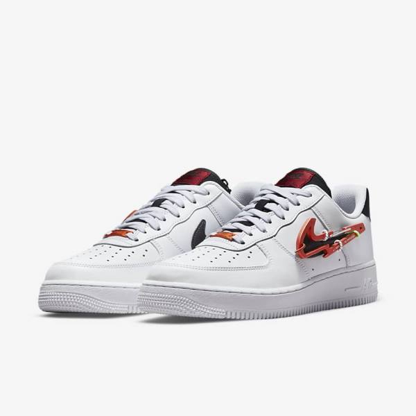 Pánské Tenisky Nike Air Force 1 07 Premium Bílé Vínové Červené Černé | NK371EVY