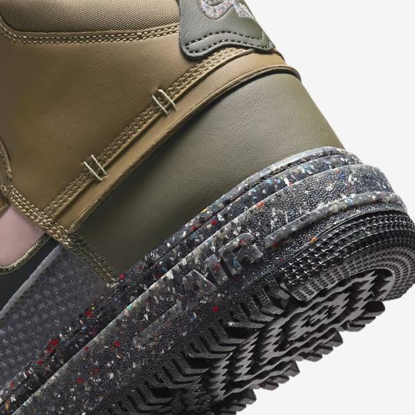 Pánské Tenisky Nike Air Force 1 Boot Hnědé Olivy Zelené Růžové | NK425HBC