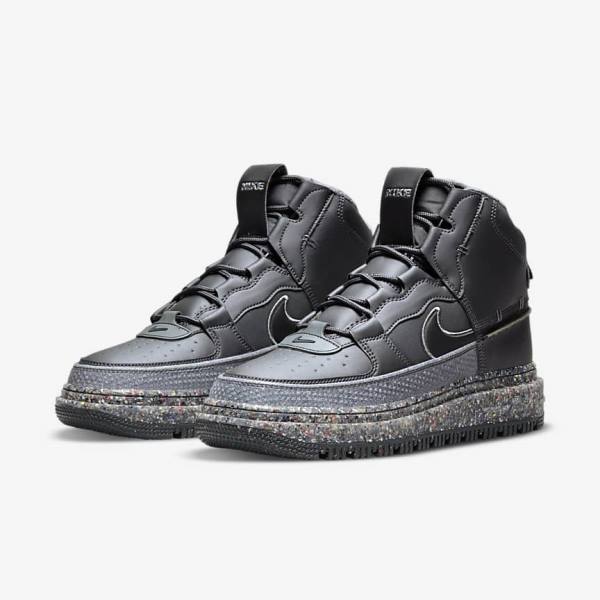 Pánské Tenisky Nike Air Force 1 Boot Tmavě Šedé Černé | NK750USD