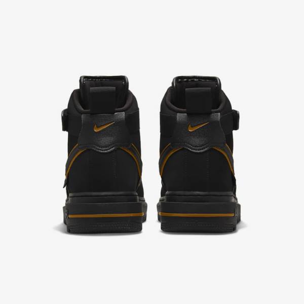 Pánské Tenisky Nike Air Force 1 Boot Černé Hnědé Zlaté | NK023KYQ