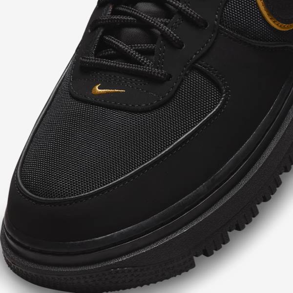 Pánské Tenisky Nike Air Force 1 Boot Černé Hnědé Zlaté | NK023KYQ