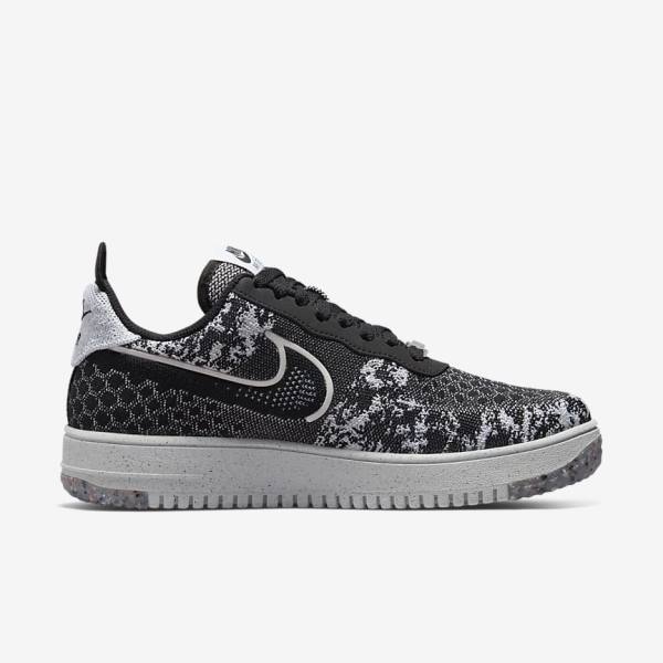 Pánské Tenisky Nike Air Force 1 Crater Flyknit Next Nature Černé Bílé Platina Černé | NK524AQN