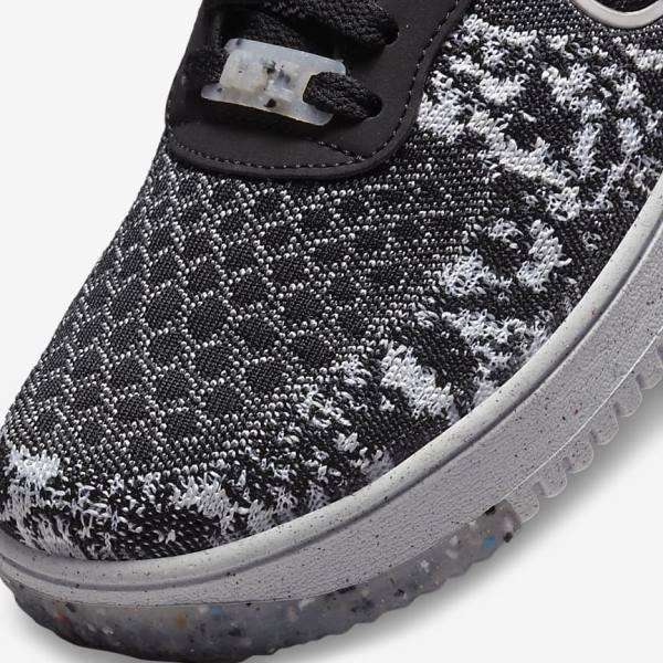 Pánské Tenisky Nike Air Force 1 Crater Flyknit Next Nature Černé Bílé Platina Černé | NK524AQN