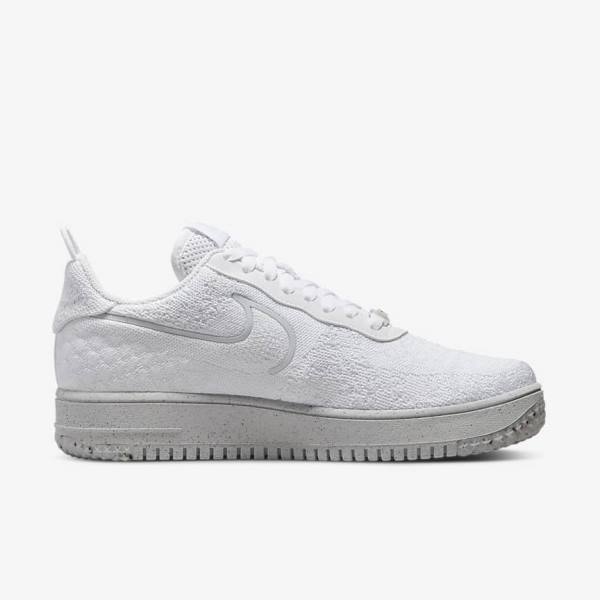 Pánské Tenisky Nike Air Force 1 Crater Flyknit Next Nature Bílé Platina Bílé | NK912UMC