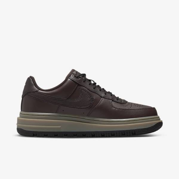 Pánské Tenisky Nike Air Force 1 Luxe Hnědé Černé Tmavě Hnědé | NK098KQG