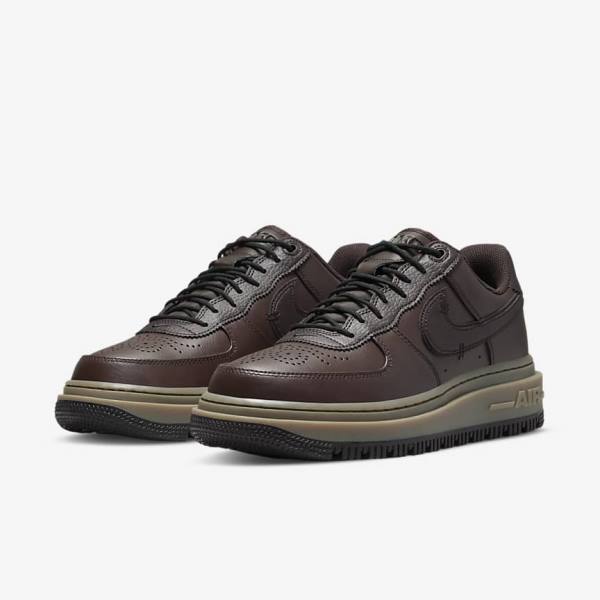 Pánské Tenisky Nike Air Force 1 Luxe Hnědé Černé Tmavě Hnědé | NK098KQG