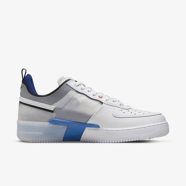 Pánské Tenisky Nike Air Force 1 React Bílé Světle Blankyt Královská Modrá Blankyt Bílé | NK261UYR