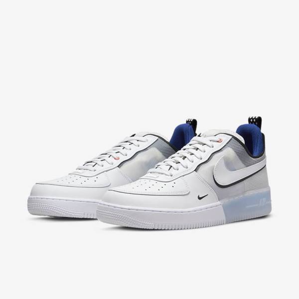 Pánské Tenisky Nike Air Force 1 React Bílé Světle Blankyt Královská Modrá Blankyt Bílé | NK261UYR