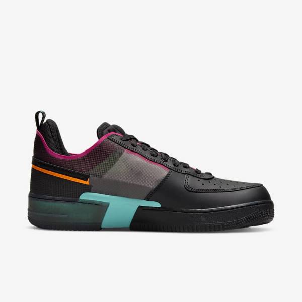 Pánské Tenisky Nike Air Force 1 React Černé Oranžové Růžové Černé | NK938QVS