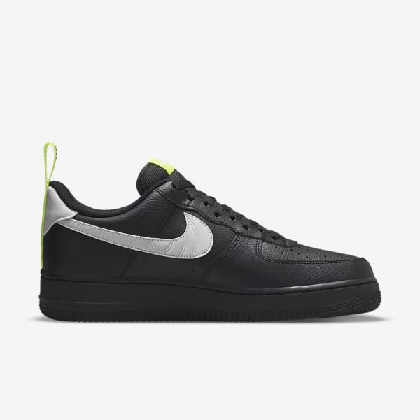 Pánské Tenisky Nike Air Force 1 Černé Stříbrné Bílé | NK172VRK