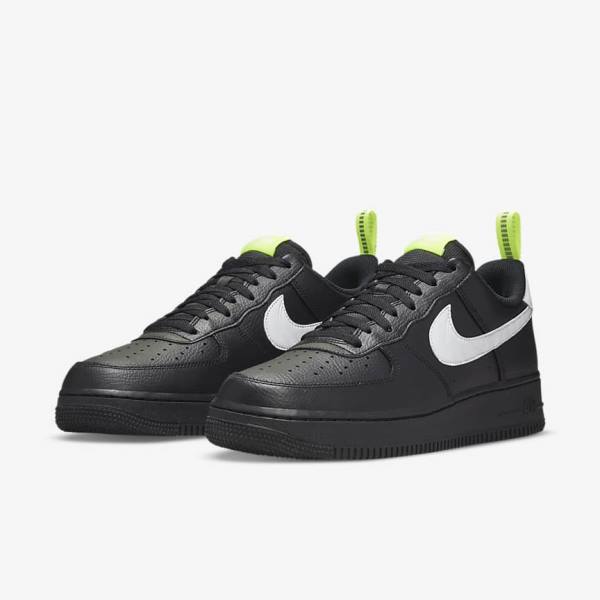 Pánské Tenisky Nike Air Force 1 Černé Stříbrné Bílé | NK172VRK