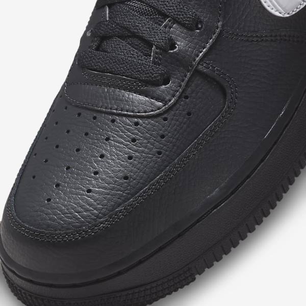 Pánské Tenisky Nike Air Force 1 Černé Stříbrné Bílé | NK172VRK