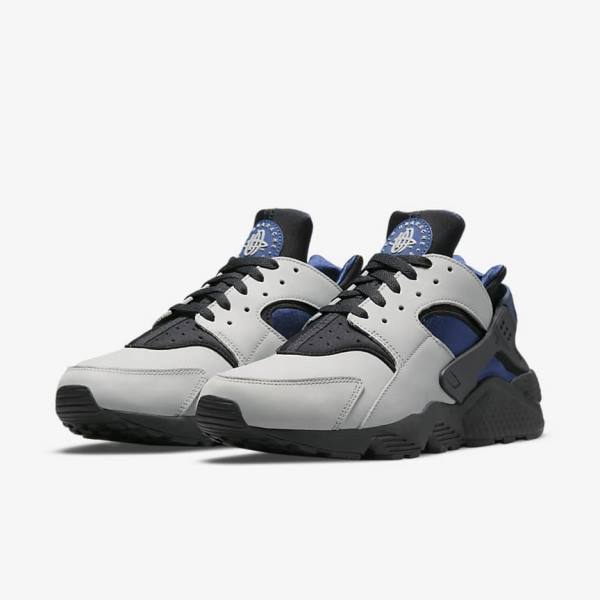 Pánské Tenisky Nike Air Huarache LE Šedé Černé Tmavě Blankyt | NK629YEM