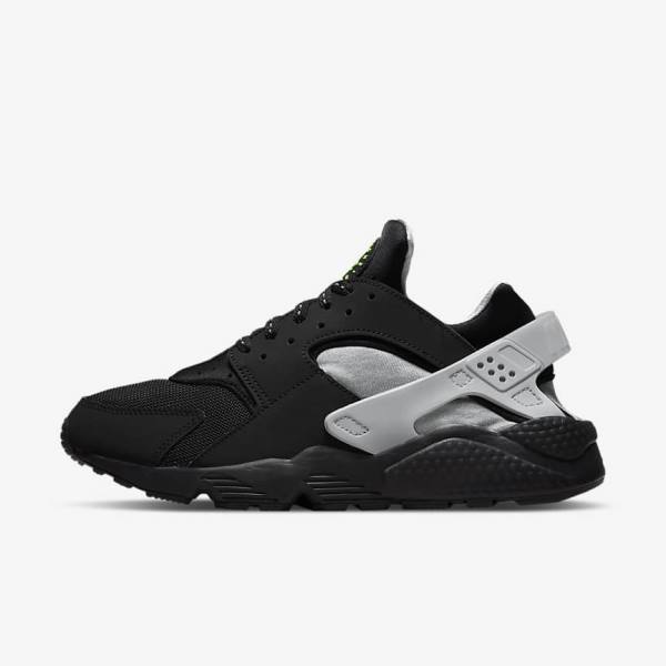 Pánské Tenisky Nike Air Huarache Černé Metal Stříbrné Stříbrné Zelene | NK297CQY