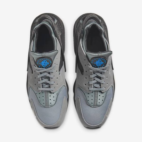 Pánské Tenisky Nike Air Huarache Šedé Světle Blankyt Černé Metal Stříbrné | NK194UVR