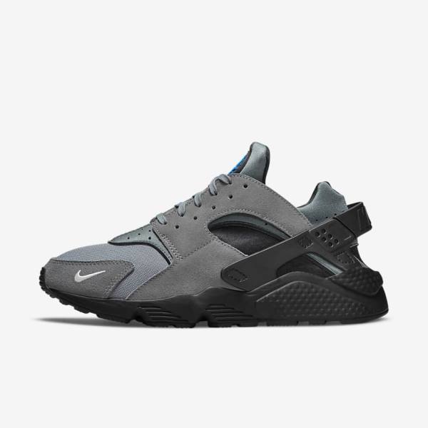 Pánské Tenisky Nike Air Huarache Šedé Světle Blankyt Černé Metal Stříbrné | NK194UVR