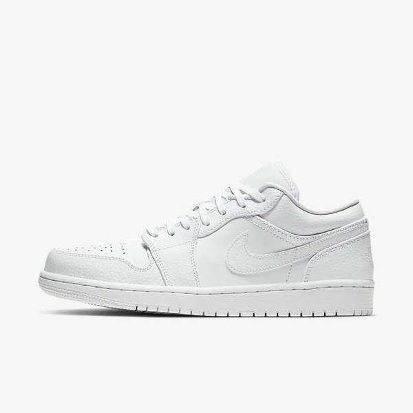 Pánské Tenisky Nike Air Jordan 1 Low Bílé | NK302HFP