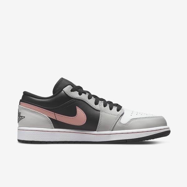 Pánské Tenisky Nike Air Jordan 1 Low Černé Šedé Bílé Koralove | NK165VHU