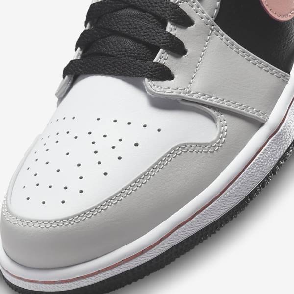 Pánské Tenisky Nike Air Jordan 1 Low Černé Šedé Bílé Koralove | NK165VHU