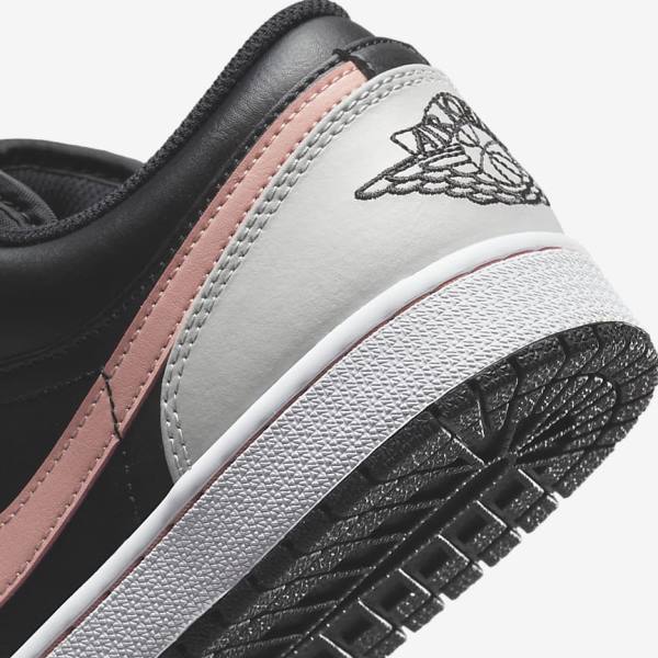 Pánské Tenisky Nike Air Jordan 1 Low Černé Šedé Bílé Koralove | NK165VHU