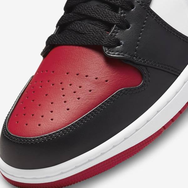 Pánské Tenisky Nike Air Jordan 1 Low Červené Černé Bílé | NK567DSK