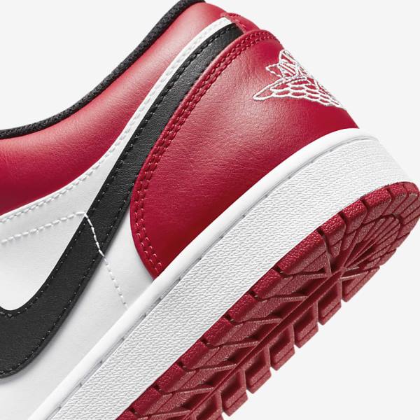 Pánské Tenisky Nike Air Jordan 1 Low Červené Černé Bílé | NK567DSK