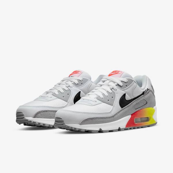 Pánské Tenisky Nike Air Max 90 Air Max Month Šedé Světle Červené Černé | NK498EQJ