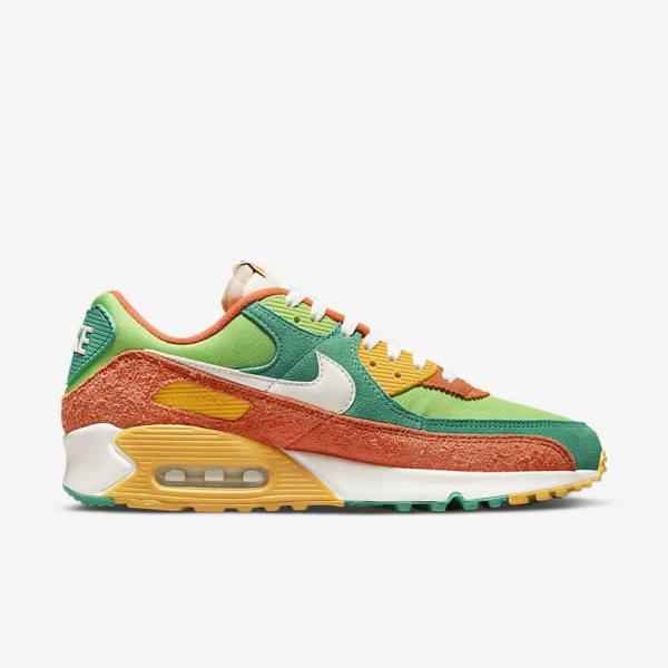 Pánské Tenisky Nike Air Max 90 SE Zelene Oranžové Zelene | NK809NUM