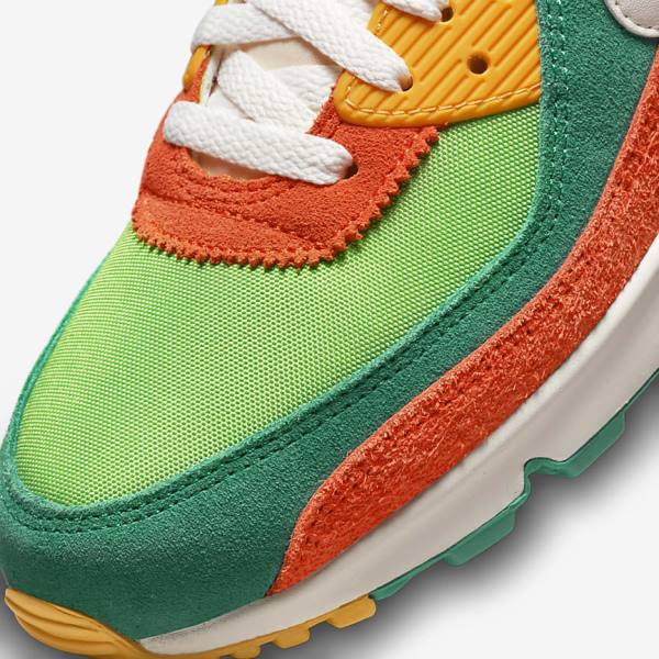 Pánské Tenisky Nike Air Max 90 SE Zelene Oranžové Zelene | NK809NUM