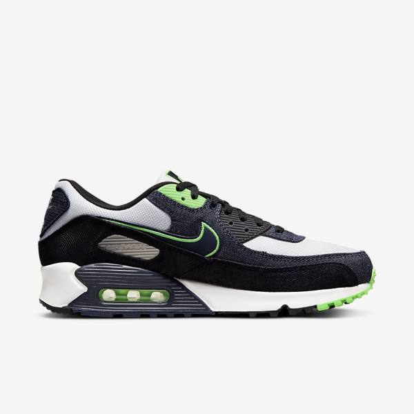 Pánské Tenisky Nike Air Max 90 SE Černé Zelene Bílé | NK635DQH