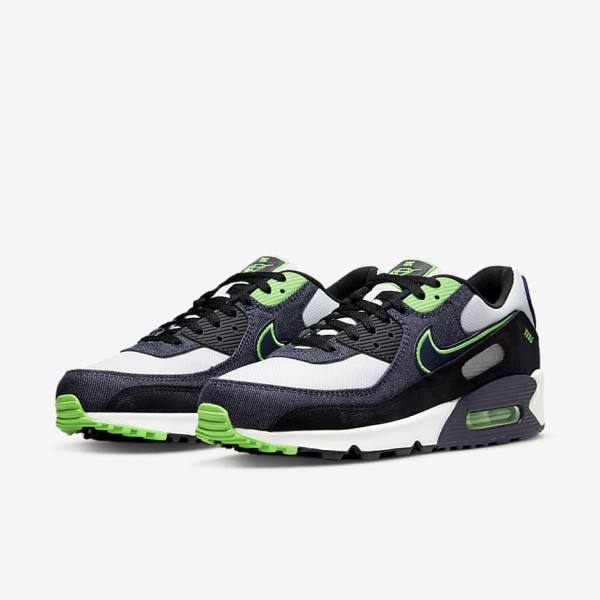 Pánské Tenisky Nike Air Max 90 SE Černé Zelene Bílé | NK635DQH