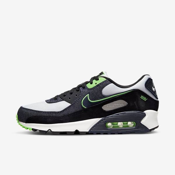 Pánské Tenisky Nike Air Max 90 SE Černé Zelene Bílé | NK635DQH