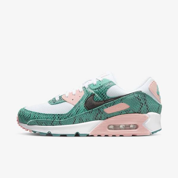 Pánské Tenisky Nike Air Max 90 Tyrkysové Bílé Koralove Černé | NK390YJS