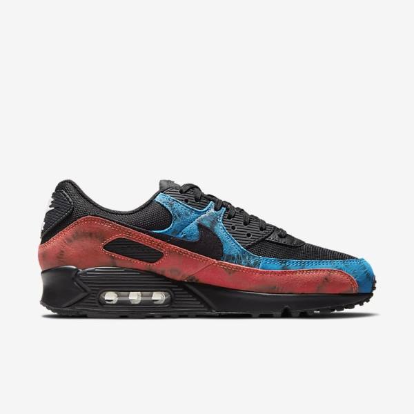 Pánské Tenisky Nike Air Max 90 Černé Blankyt Červené Bílé | NK351FVO