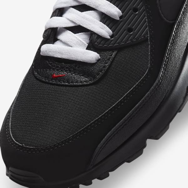 Pánské Tenisky Nike Air Max 90 Černé Červené Bílé | NK493IKP