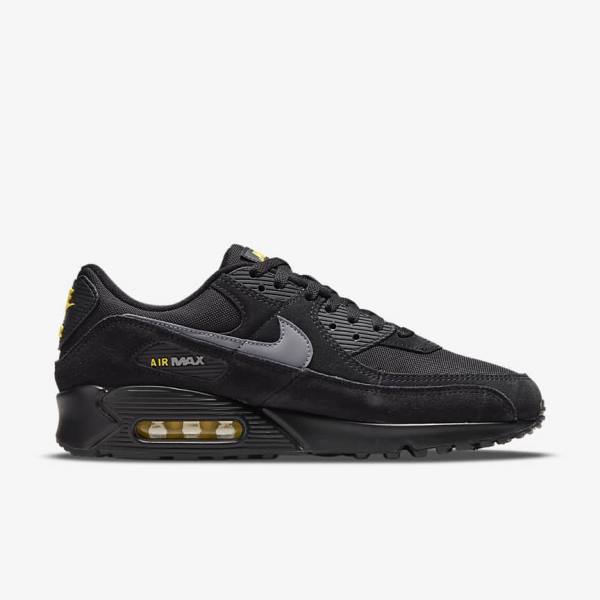 Pánské Tenisky Nike Air Max 90 Černé Žluté Metal Šedé | NK582RAS