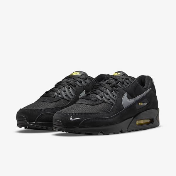 Pánské Tenisky Nike Air Max 90 Černé Žluté Metal Šedé | NK582RAS