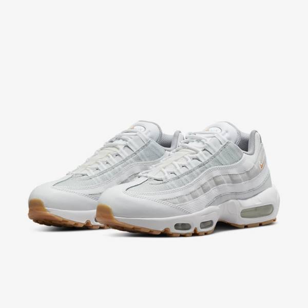 Pánské Tenisky Nike Air Max 95 Bílé Platina Šedé Žluté | NK317GMN