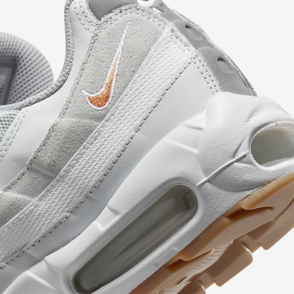 Pánské Tenisky Nike Air Max 95 Bílé Platina Šedé Žluté | NK317GMN