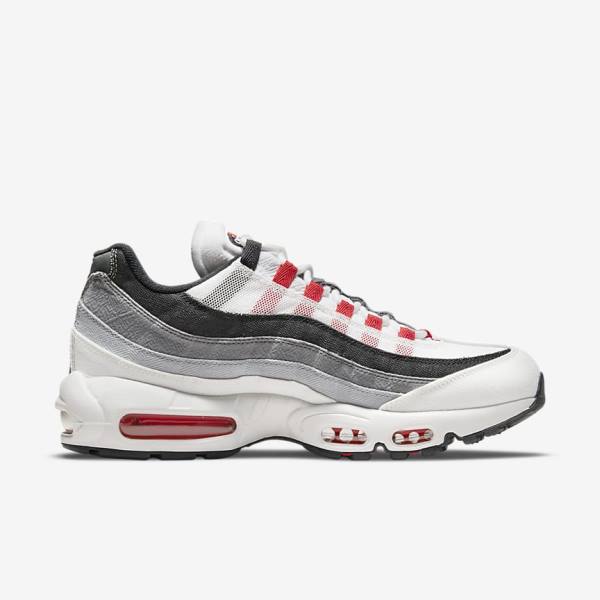 Pánské Tenisky Nike Air Max 95 Bílé Světle Šedé Červené | NK845FBW