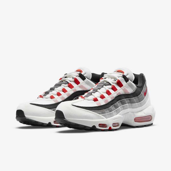 Pánské Tenisky Nike Air Max 95 Bílé Světle Šedé Červené | NK845FBW