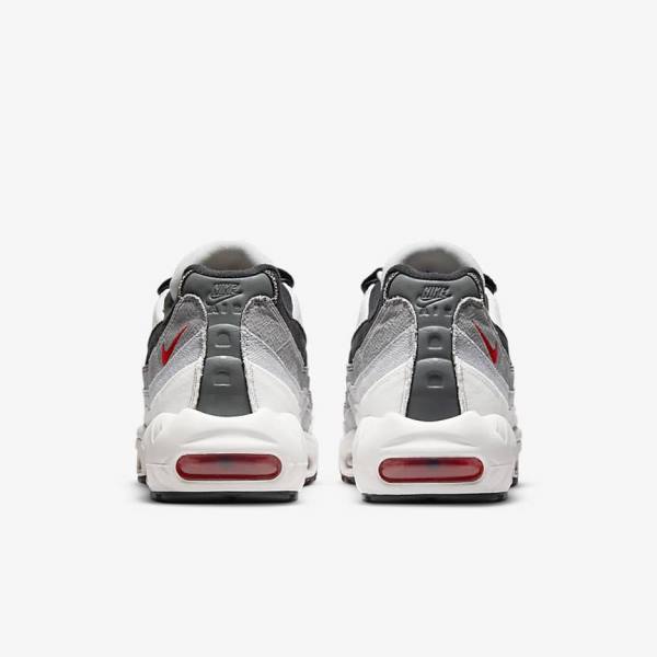 Pánské Tenisky Nike Air Max 95 Bílé Světle Šedé Červené | NK845FBW