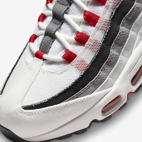 Pánské Tenisky Nike Air Max 95 Bílé Světle Šedé Červené | NK845FBW