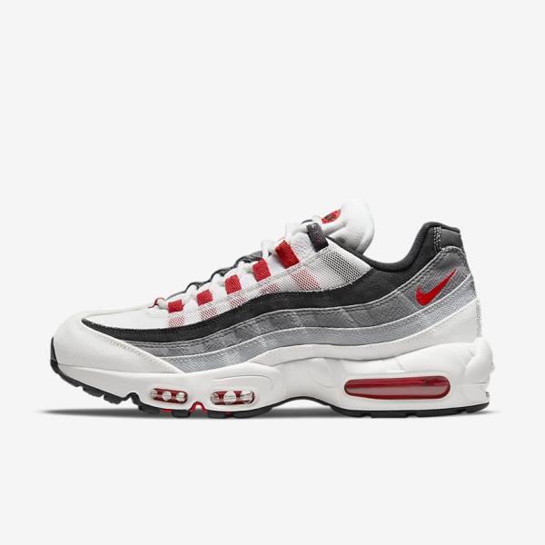 Pánské Tenisky Nike Air Max 95 Bílé Světle Šedé Červené | NK845FBW