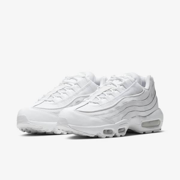 Pánské Tenisky Nike Air Max 95 Essential Bílé Šedé Bílé | NK420LXE