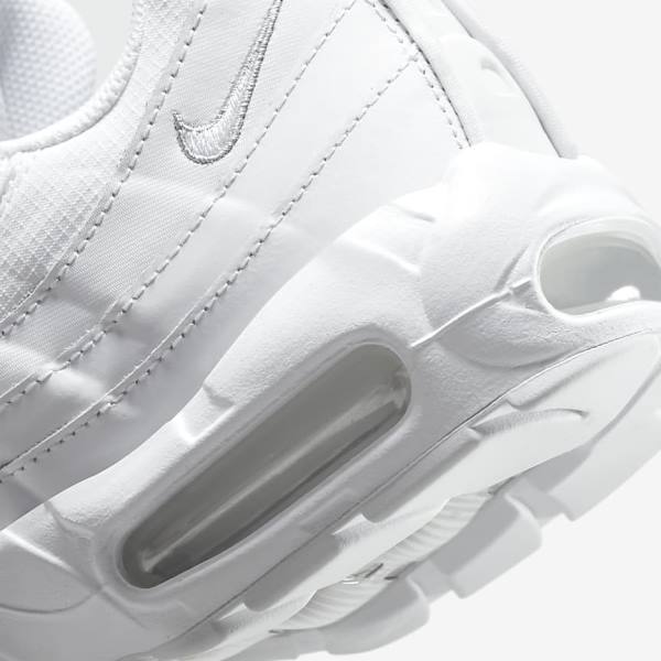 Pánské Tenisky Nike Air Max 95 Essential Bílé Šedé Bílé | NK420LXE