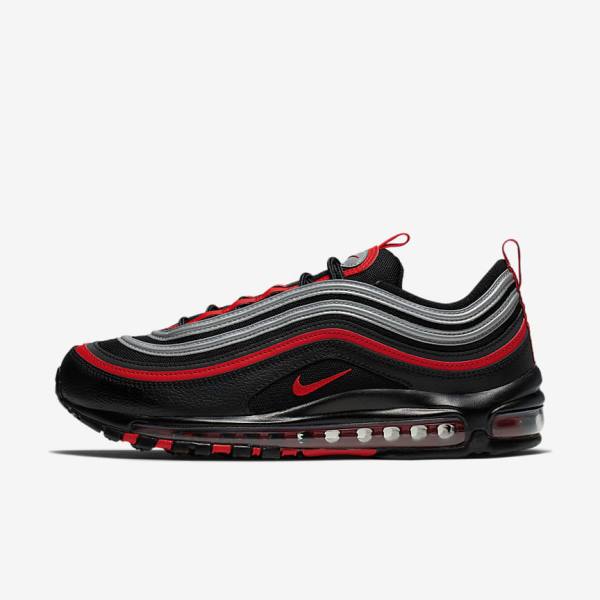 Pánské Tenisky Nike Air Max 97 Černé Metal Stříbrné Červené | NK403KVX