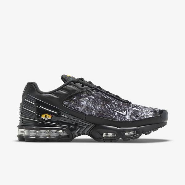 Pánské Tenisky Nike Air Max Plus 3 Černé Tmavě Šedé Bílé | NK143UTD